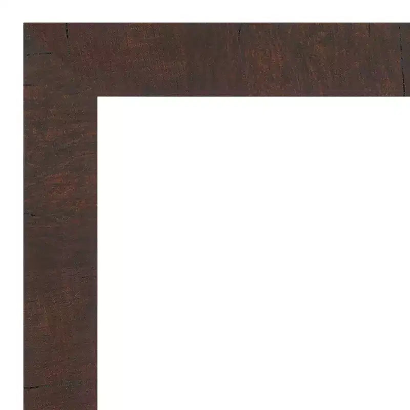 Espejo de baño de pared de 33" x 27" sin bisel Wildwood Brown