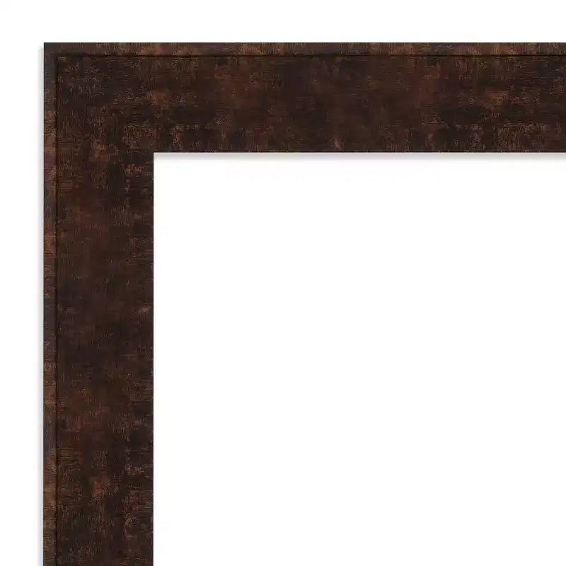 Espejo de pared estrecho de bronce moteado sin bisel de 22" x 28"