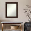 Espejo de pared estrecho de bronce moteado sin bisel de 22" x 28"
