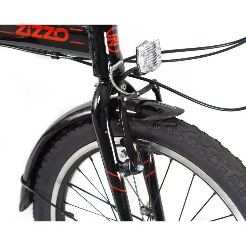 ZiZZO Via 7-Speed Aluminum 20" Folding Bike - Black