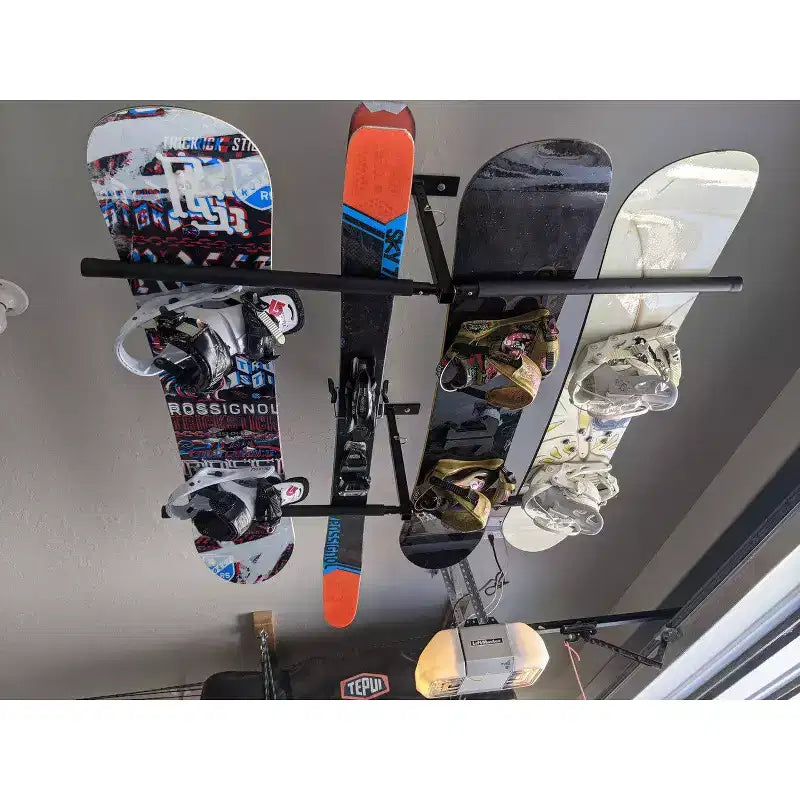 Colgador de esquí y tabla de snowboard para techo