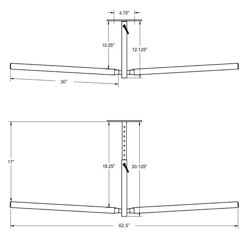 Colgador de esquí y tabla de snowboard para techo