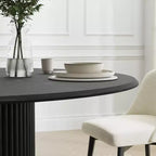 Mesa de comedor redonda de madera maciza de 46 pulgadas