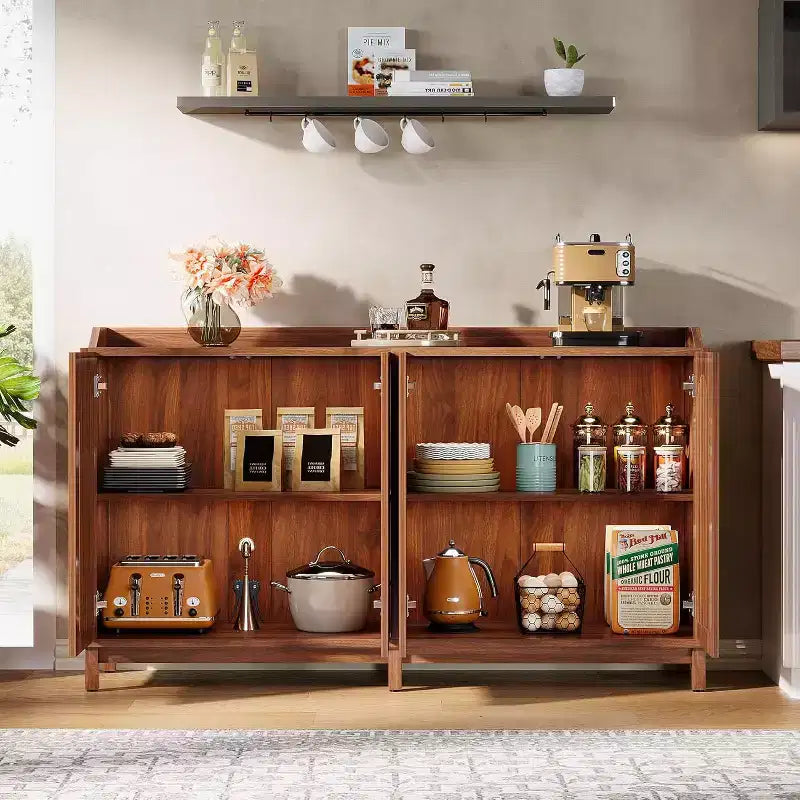 Mueble de cocina con estantes ajustables
