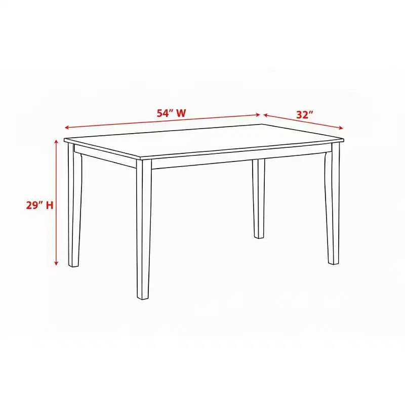 Mesa de comedor y cocina rectangular de madera Kurmer