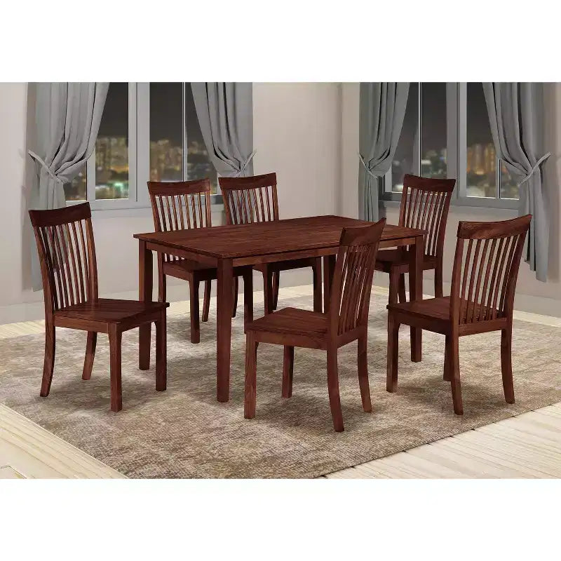 Mesa de comedor y cocina rectangular de madera Kurmer