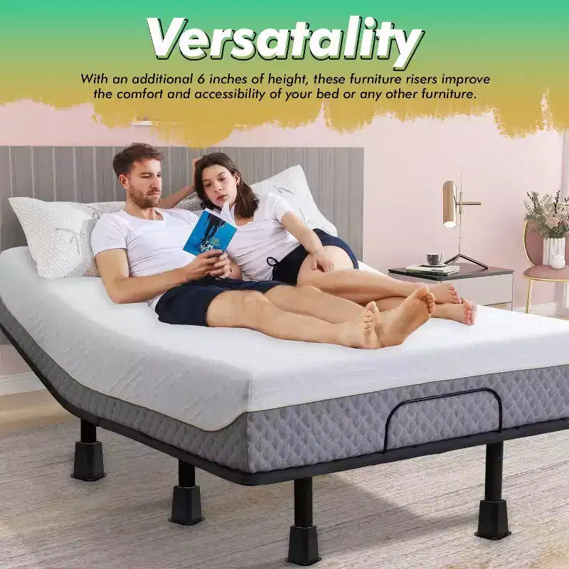 Juego de elevadores resistentes para cama