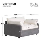 Sillón de chenilla de gran tamaño de 50" con bloques de color llamativos