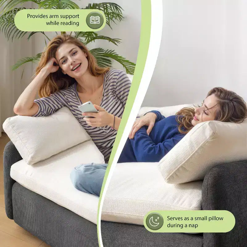 Sillón de chenilla de gran tamaño de 50" con bloques de color llamativos
