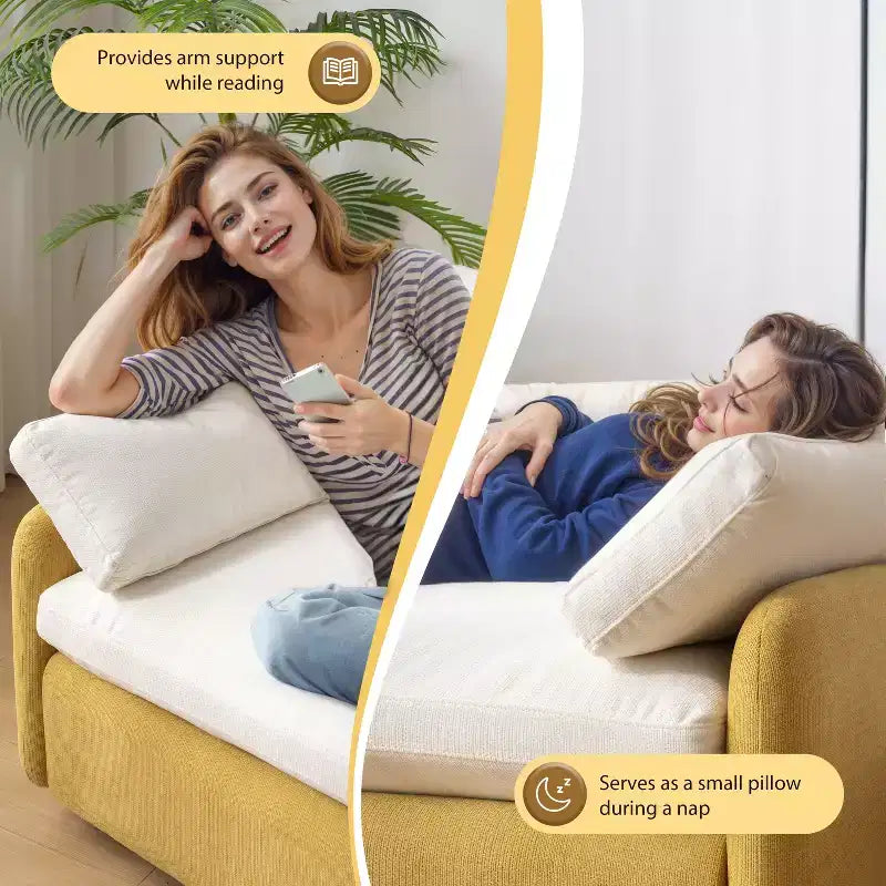 Sillón de chenilla de gran tamaño de 50" con bloques de color llamativos