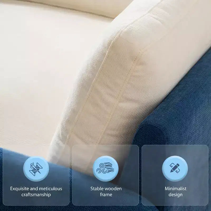 Sillón de chenilla de gran tamaño de 50" con bloques de color llamativos