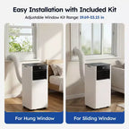Simzlife Smart Portable Air Conditioner 8000 BTU Fast Cooling AC for Room up to 250 Sq.Ft, 3 in 1 Function, APP Control, Ultra-Quiet, White