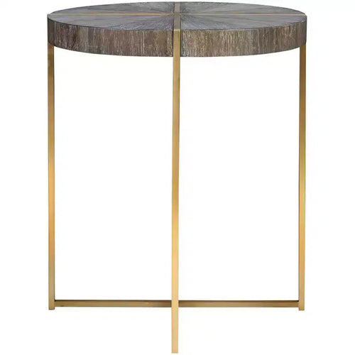 Uttermost Taja 20 Wide Dark Walnut and Brass Accent Table