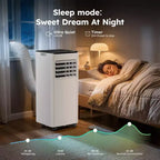 Simzlife Portable Air Conditioner 8000 BTU Fast Cooling AC Unit for Room up to 350 Sq.Ft, 3 in 1 Function, Remote Control