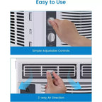 Garvee 5000 BTU Window Air Conditioner with Mechanical Controls and Reusable Filter, White