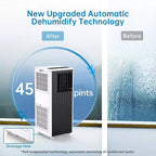 Garvee 8000 BTU Portable Air Conditioner, 3-in-1 AC Unit With Remote Control & Dehumidifier, Black