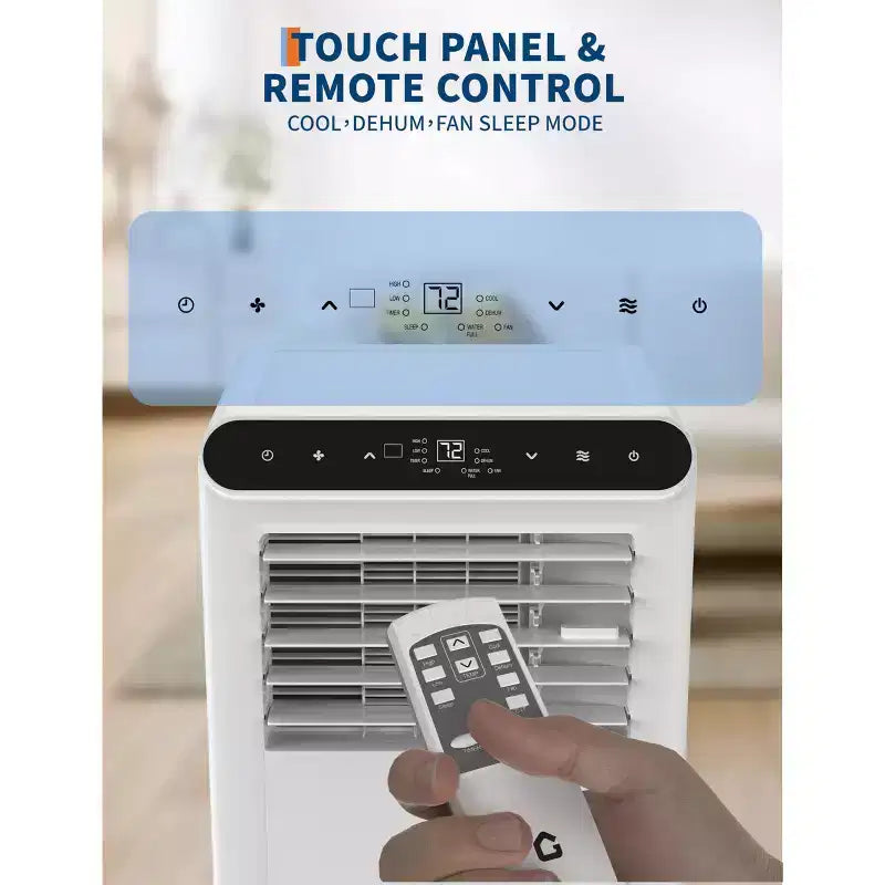 8,000 BTU Portable Air Conditioners, 3-in-1 Portable AC Unit Cools Up to 350 Sq.Ft, Conditioner with Fast Cooling/Energy Saving/24Hrs Timer