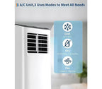 Garvee 8000 BTU Portable AC Unit 3-in-1 Cooling Fan Dehumidifier Remote Sleep Timer Window Kit for Rooms Up to 350 Sq Ft