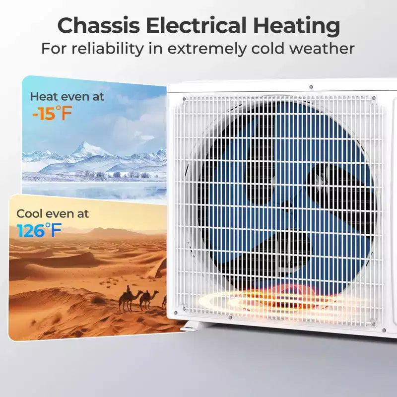 Costway 12000 BTU Mini Split Air Conditioner & Heater with 1 Ton Heat Pump Installation Kit