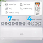 Costway 18000 BTU Mini Split Air Conditioner & Heater 25 SEER2 208-230V AC Unit