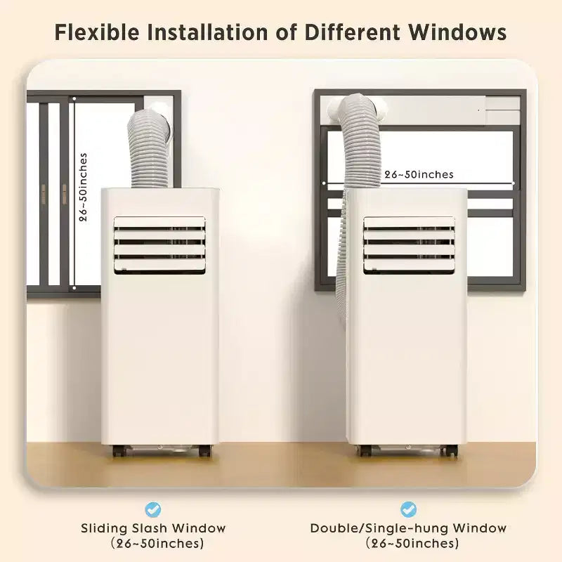 ZAFRO 10,000 BTU Portable Air Conditioners Cool Up to 450 Sq.Ft, 4 Modes Portable AC Unit with Remote Control/LED Display , White