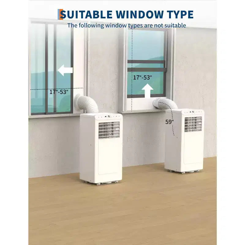 10,000 BTU Portable Quiet Air Conditioners, 3-in-1 Portable AC Unit Cools Up to 450 Sq.Ft with Fast Cooling/Remote Control/24Hrs Timer for Bedroom