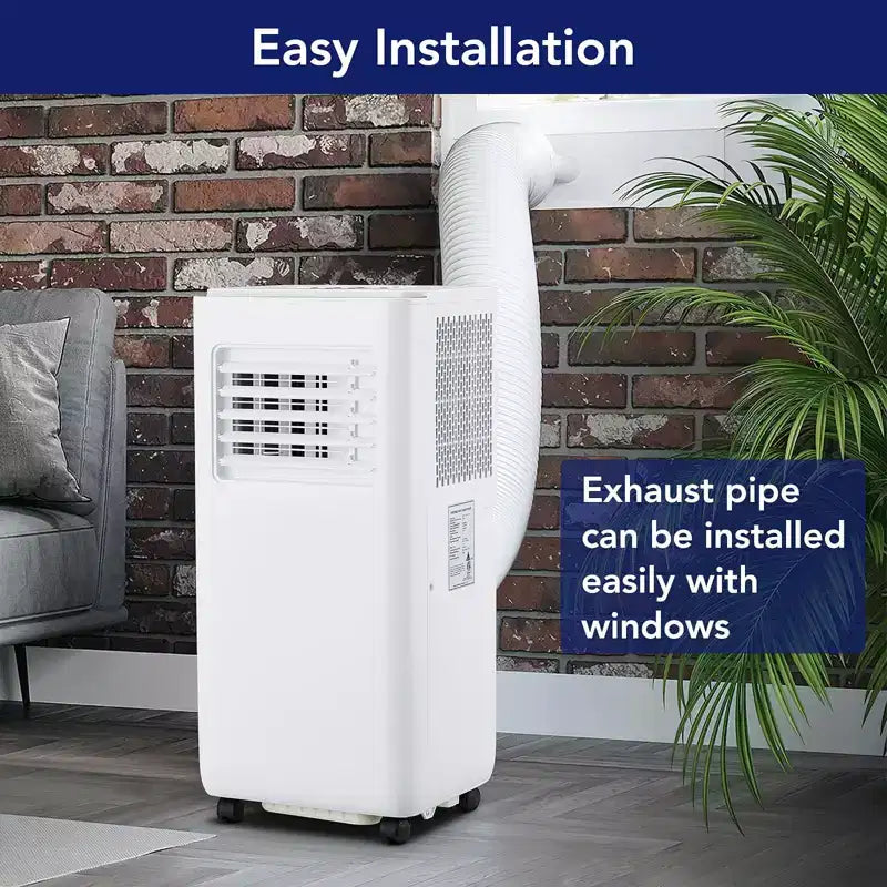 8,000 BTU (ASHRAE) / 6,000 BTU (SACC) Portable Air Conditioner /AC with Cooling, Dehumidifier Fan Function, Remote Control, Sleep Mode, 24H Timer