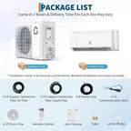 12000 BTU Wifi Mini Split AC, 22 SEER2 208-230V Inverter Ductless Wall AC w/WiFi & Alexa Compatible