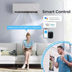 Costway 12000 BTU 230 V Mini Split Air Conditioner & Heater with 1 Ton Heat Pump Installation Kit
