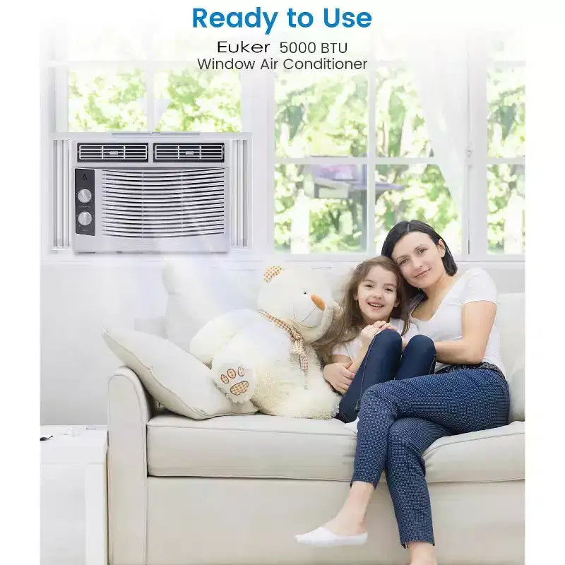 5000 BTU Window AC Unit - Small Air Conditioner Cools 150 Sq.Ft