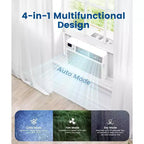 ZAFRO 10,000 BTU Window Air Conditioner Cools up to 450 Sq. ft, Ultra Quiet Window AC Unit with Remote Control