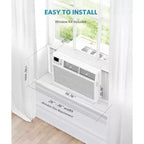 ZAFRO 14,000 BTU Window Air Conditioner Cools up to 650 Sq. ft, Ultra Quiet Window AC Unit with Remote Control