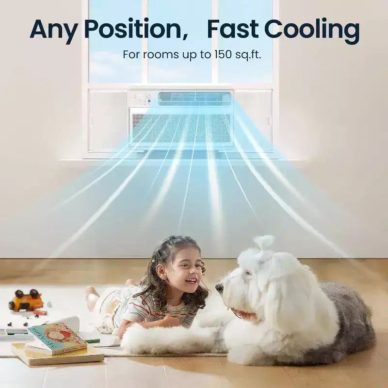 ZAFRO Window Air Conditioner, 12,000 BTU Air Conditioner Window Unit with Remote and App Control, Cools Room up to 500 Sq. Ft., 6 Modes 4 Fan Speeds