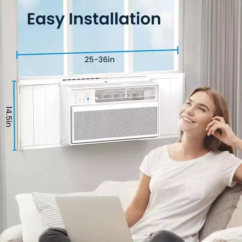 ZAFRO Window Air Conditioner, 12,000 BTU Air Conditioner Window Unit with Remote and App Control, Cools Room up to 500 Sq. Ft., 6 Modes 4 Fan Speeds