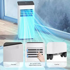 ZAFRO Portable Air Conditioner, 8000 BTU 3 Modes & Speeds with Remote Control, 24H Timer for Bedroom/Office, White