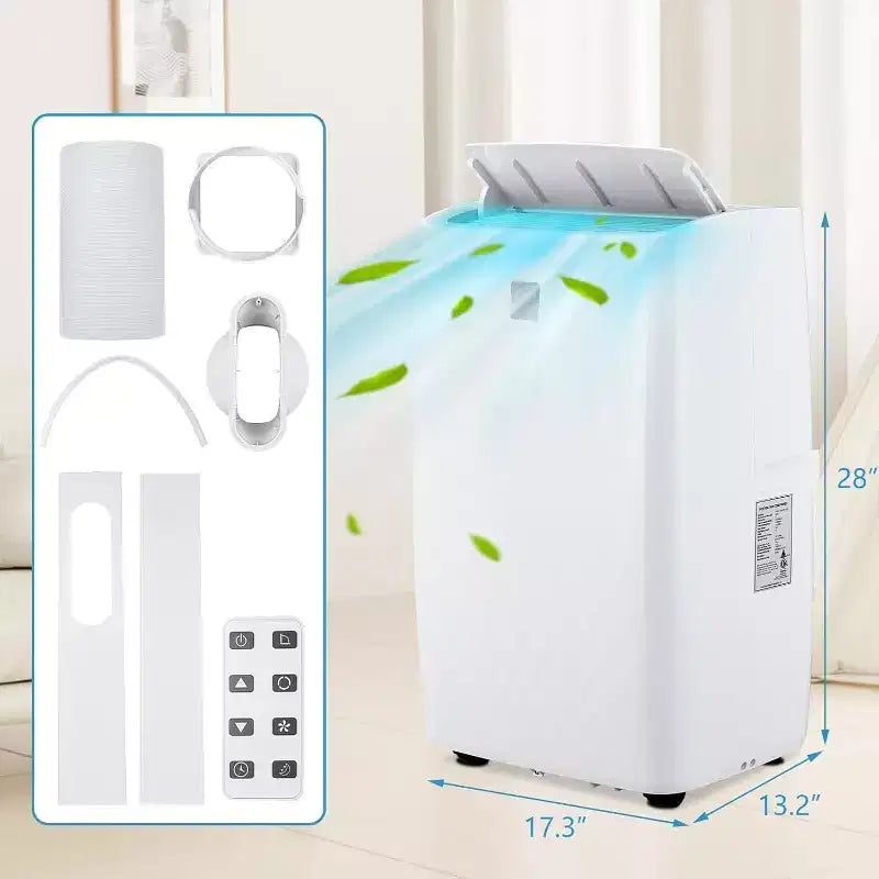 14000 BTU Portable Air Conditioner for Rooms Up to 750 Sq.Ft, 3-In-1 AC Unit AC Unit with Fan Mode, Dehumidifier & Heater