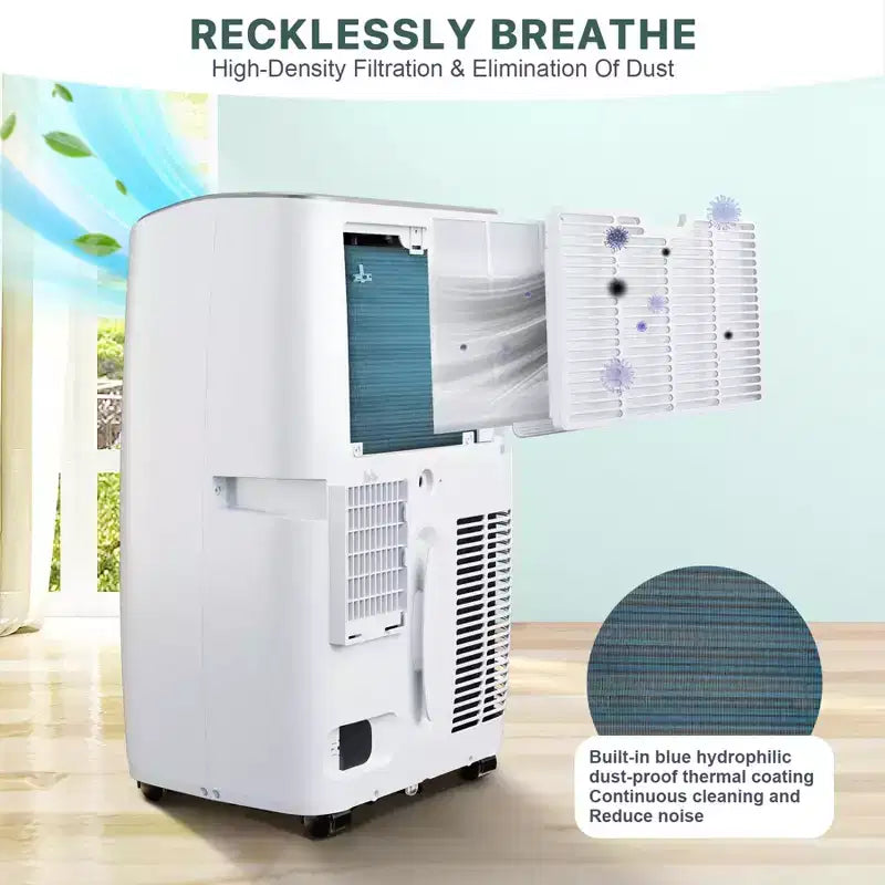 12,000 BTU Portable Air Conditioner for Rooms Up to 550 Sq.Ft, 3-in-1 AC/Dehumidifier/Fan