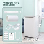 12,000 BTU Portable Air Conditioner for Rooms Up to 550 Sq.Ft, 3-in-1 AC/Dehumidifier/Fan