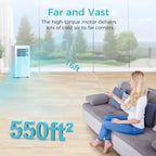 ZAFRO Portable Air Conditioners, Portable AC Unit Cools ,with Remote, 4 Modes Room Air Conditioners with Digital Display