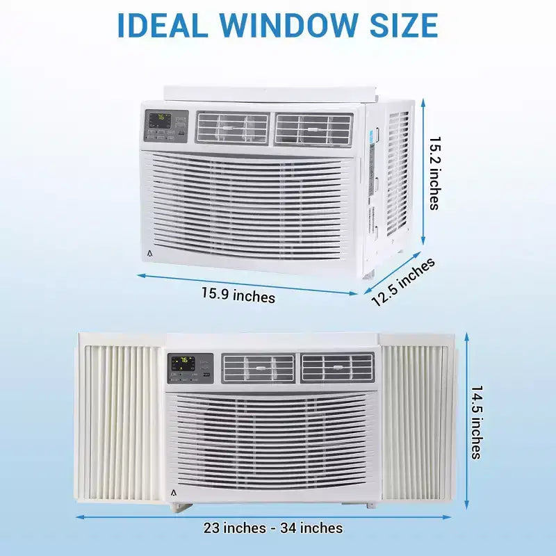 12000 BTU Window Air Conditioner Unit with Remote Control, Cools Rooms Up to 550 Sq ft, 3 Cooling & Fan Speeds Quiet Operation, Easy Install Kit