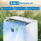 Portable Air Conditioners, 14000 BTU Portable AC, Cools up to 750 Sq. Ft 3-in-1 Mobile AC for Room with Dehumidifier Fan Sleep Mode, 24H Timer