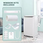 14000 Btu Portable Air Conditioner Fast Cooling 750 Sq.ft, 3-in-1 Floor Air Conditioner Portable W/cooling, Dehumidification And Fan
