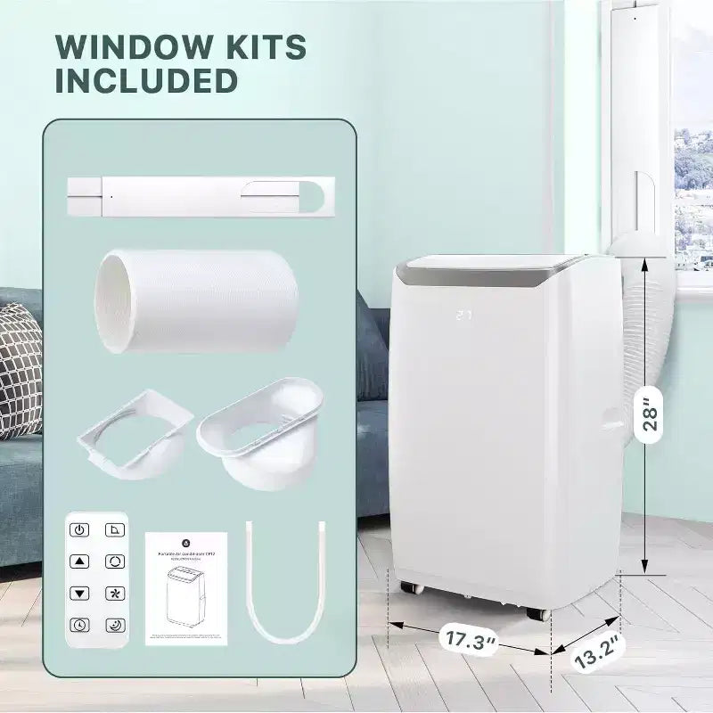 14000 Btu Portable Air Conditioner Fast Cooling 750 Sq.ft, 3-in-1 Floor Air Conditioner Portable W/cooling, Dehumidification And Fan