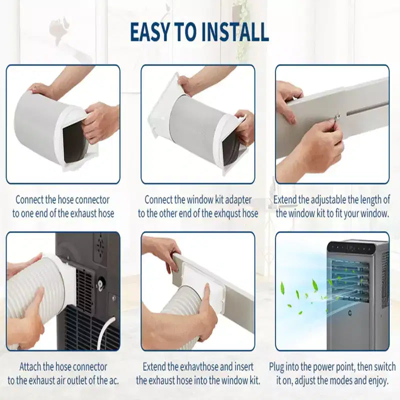 8,000 BTU Portable Air Conditioner, 4-In-1 Portable AC Units for Rooms with Fan, Dehumidifier, Cools Up to 350 Sq.Ft. Room Air Conditioner