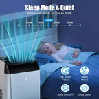 14000 BTU Portable Air Conditioner Cools up to 750 Sq.Ft, 3-in-1 Quiet Portable AC Unit with Remote Control & Installation Kits