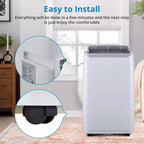 Portable Conditioners 12000 BTU, 3-in-1 Portable Cooler with Sleep, Auto Swing, Dehumidifier & Fan Modes, Display Conditioners,up to 550sq. Ft