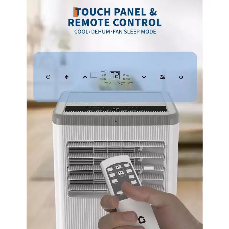 8,000 BTU Portable Air Conditioner,Portable AC Unit for Bedroom up to 350 Sq. Ft, Cooling, Dehumidifier, Floor Standing Air Conditioner, 24H Timer