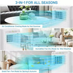 Portable Air Conditioner10000 BTU AC Cooling for Room Spaces Up to 450sq.Ft, Quiet 4-IN-1 Portable Ac Unit With Dehumidifier Fan Function, Sleep Mode