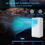 Portable Air Conditioner10000 BTU AC Cooling for Room Spaces Up to 450sq.Ft, Quiet 4-IN-1 Portable Ac Unit With Dehumidifier Fan Function, Sleep Mode