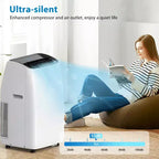14000 BTUs Inverter Portable Air Conditioner and Heater, Portable AC Unit for Rooms Up to 750 Sq. Ft, with Remote Control Energy-Saving 13.6